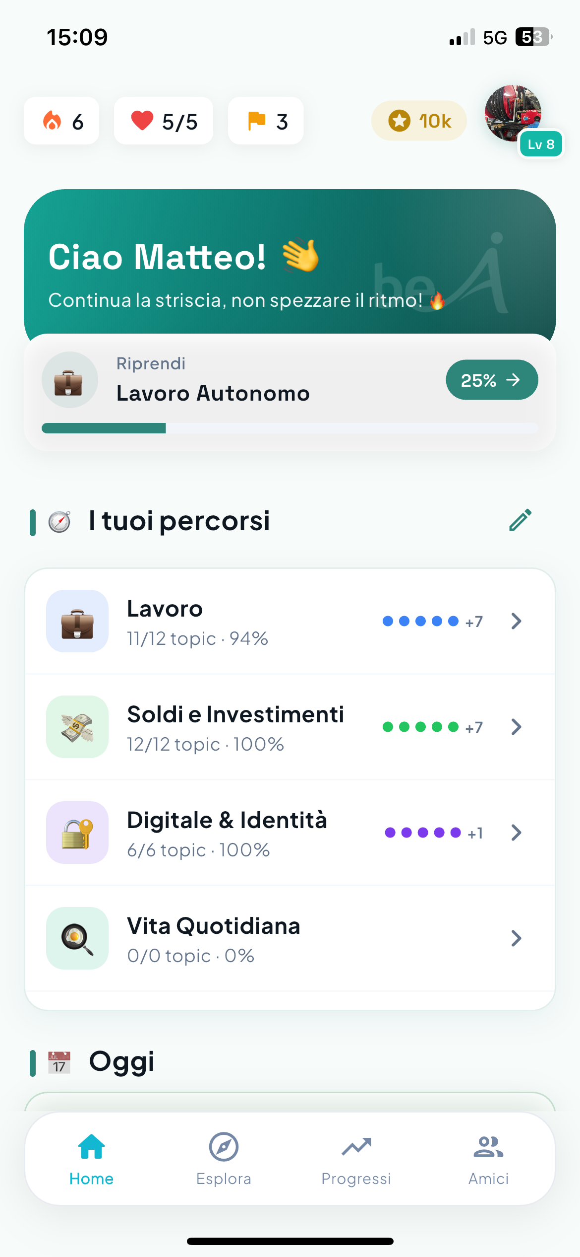 Schermata Home di beAdults