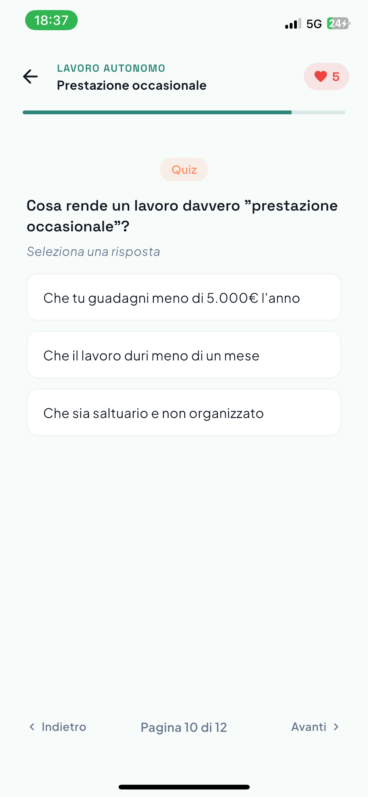 Quiz e lezione di beAdults