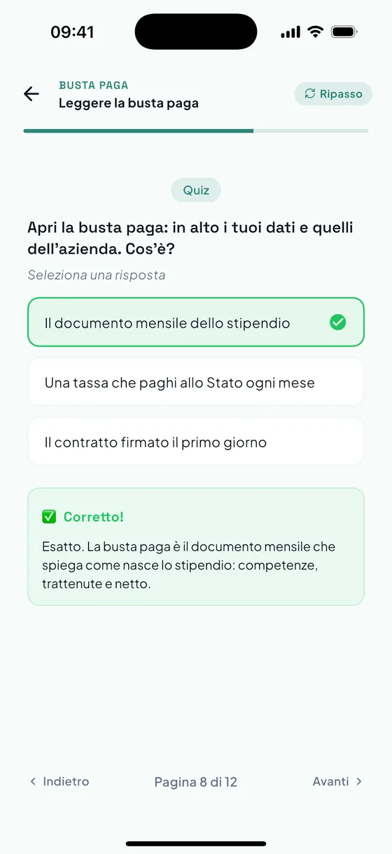 Quiz e lezione di beAdults